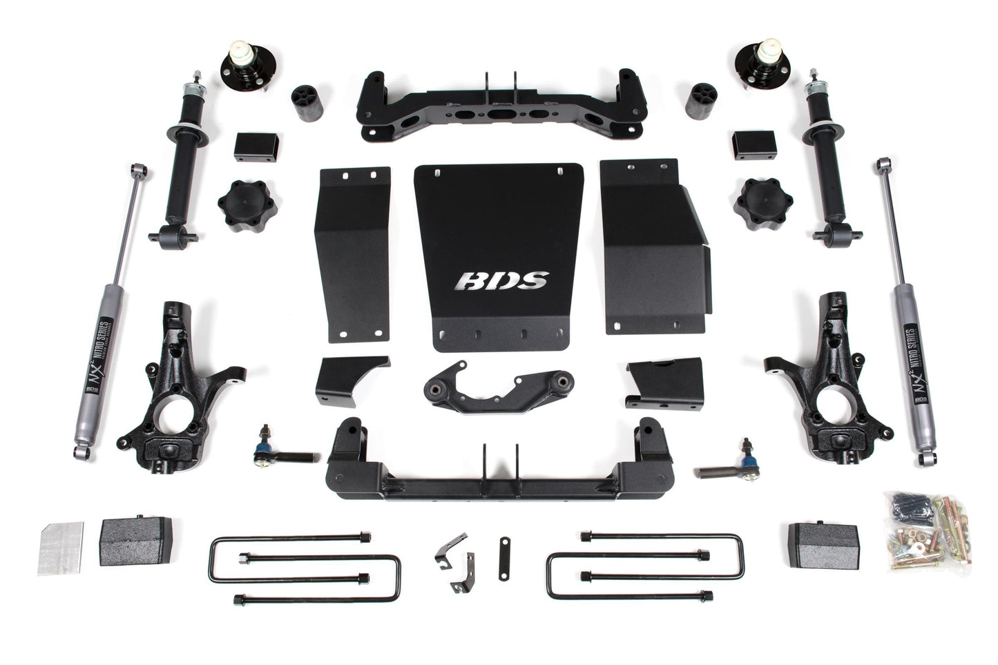 4 Inch Lift Kit Silverado/Sierra 1500 14-18 4WD Block Kit Cast Steel Control Arm BDS Suspension