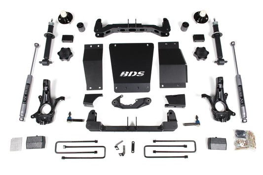 4 Inch Lift Kit Silverado/Sierra 1500 14-18 4WD Block Kit Cast Steel Control Arm BDS Suspension